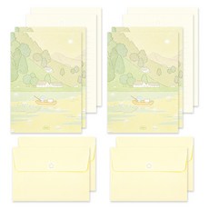 대시앤도트 보드리 미니 레터 편지지 8p + 봉투 4p 세트, 03 스타 캐치, 1세트 03 스타 캐치, 1세트