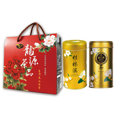 龍源茶品 國際禮品iTQi風味絕佳梨山有機烏龍茶葉禮盒, 梨山茶150g+有機烏龍茶50g, 1盒, 梨山茶 150g + 有機烏龍茶 50g