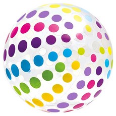 엠글로 원형 수영장 바닷가 놀이 비치볼 중형, 레인보우, 1개, 40cm