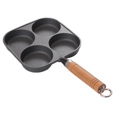 데일리픽 인덕션 4구 IH 넌코팅 주철 계란 팬, 1개, 17cm 1개, 17cm
