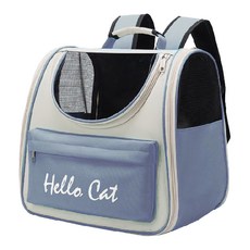 hello cat 貓包, 37 x 25 x 34cm, 寵物外出後背包, 透氣舒適, 多色可選, 藍色, 1個