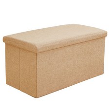 無品牌 收納椅 76 x 38cm 長方形, 米色, 可收納, 1個