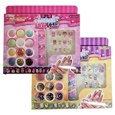 Dorothy STATIONERY 鑲鑽美甲 2種組, 1套, 粉紅色, 紫色