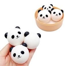 토브라인 만두 빵떡말랑이 스퀴시 장난감, 판다, 1개