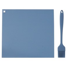 Siligarden 韓國製造矽膠海苔捲海苔飯捲+油刷組, 1個, 深藍