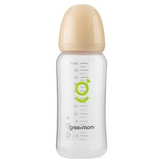 그린맘 PP 슬림형 노꼭지 젖병, 릴리 베이지 240, 240ml, 1개