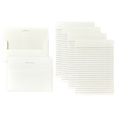 아르디움 심플 편지지 4p + 봉투 2p 세트, 실버, 1세트