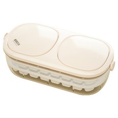 YUNMI 64格按壓式雙層方塊製冰盒, 白色, 1個