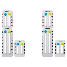 Minimaxi網球拍計分板 2件組, 白色, 2套