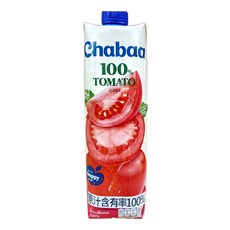 CHABAA 啜吧100%番茄汁1L，健康美味，無添加，營養豐富，隨時享受, 1L, 1瓶