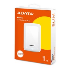 ADATA 威剛 輕薄行動硬碟 HV300 2.5吋, 白色, 1TB