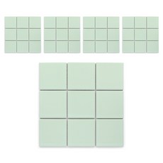 MONESPACE 瓷質馬賽克瓷磚 100mm, 綠色啞光, 5個