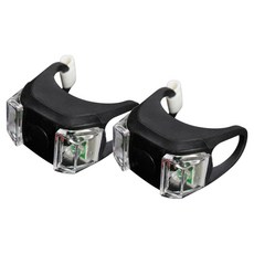 트레벨로 LED 실리콘 자전거 안전등 후미등 2p, 블랙, 1개