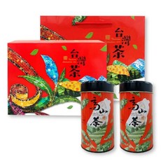 名池茶業 岳麗台灣高山烏龍茶葉禮盒 附提袋, 烏龍茶葉 100g 2罐 + 同款試飲包 30g 2包, 1盒