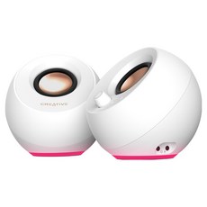 크리에이티브 페블 PRO 블루투스 지원 2 채널 PC 스피커, MF1710 PEBBLE PRO, 화이트