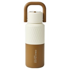 오슬로 플릭 텀블러, 아이보리 + 브라운, 380ml, 1개