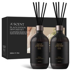 에이센트 블랙 에디션 디퓨저, 딥체리, 500ml, 1개