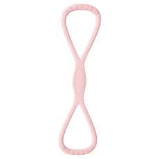 블럭마트 실리콘 8자형 스트레칭 요가밴드, 핑크, 1개