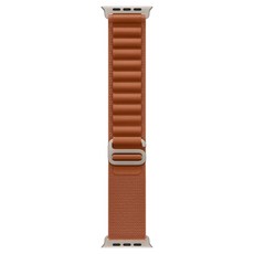 Apple 정품 2025 애플워치 알파인 루프, 테라 코타/내추럴 티타늄, 1개, 49mm, Large