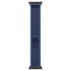 Apple 정품 2025 애플워치 트레일 루프, 블루/블랙 티타늄, 1개, 49mm, S/M