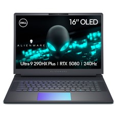 델 2026 에일리언웨어 16 에어리어-51 코어Ultra9 인텔 14세대 지포스 RTX 5080, Liquid Teal, DAA16250L-WH03KR, 1TB, 32GB, WIN11 Home