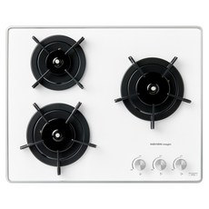 나비엔매직 컬러법랑 550장 매직 빌트인 가스레인지 3구 펄 화이트 고객직접설치, LNG, GRB-6503ND
