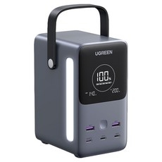 유그린 넥소드 300W PD PPS 5포트 리튬인산철 대용량 노트북 고속충전 보조배터리 파워뱅크 48000mAh, 그레이, PB770