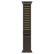 애플워치 알파인 루프, 다크 올리브 / 블랙 티타늄, 49mm, Large