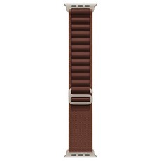 애플워치 알파인 루프, 버건디 / 내추럴 티타늄, 49mm, Small