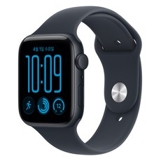 Apple 2026 애플워치 SE3 알루미늄 케이스, 미드나이트, 44mm, GPS, 네이비 블루, S/M
