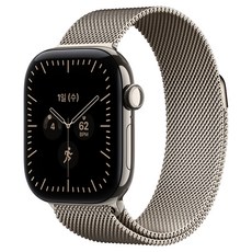 Apple 2026 애플워치 시리즈 12, 네츄럴, 42mm, GPS+Cellular, 티타늄, 네추럴 밀레니즈 루프, Free