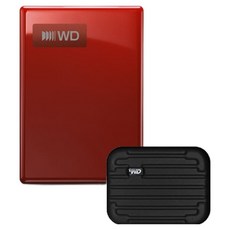 WD New My Passport USB C 외장하드 전용파우치, 2TB, RED(외장하드)