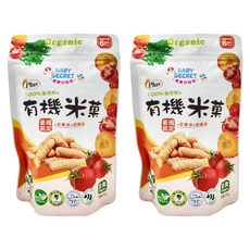 BABY SECRET 寶寶的秘密 有機米菓, 番茄胡蘿蔔, 25g, 2包