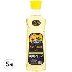 오뚜기 프레스코 해바라기유, 500ml, 5개