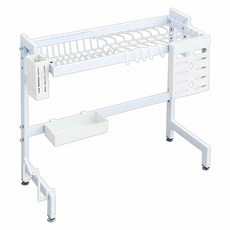 dayneeds 日需百備 簡約風廚房水槽架 單層中款 碗架瀝水架 SBB-6501-WH 65cm 2.32kg, 1層, 白色, 1個
