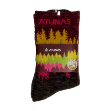 ATUNAS 歐都納保暖中筒雪襪，舒適保暖輕柔觸感, F, 魔幻森林, 1雙