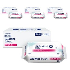 Kleenex 舒潔 安全濕紙巾, 單色, 20張, 48個