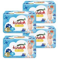 kindoh 優質超薄夏季褲型尿布, 第4階段, 144片