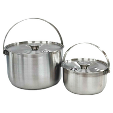 MiyAco 米雅可 品味316不銹鋼調理鍋2件組 附蓋 16cm+22cm, 16cm + 22cm, MY-A04C022, 1組