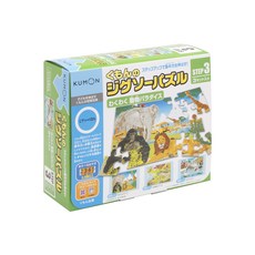KUMON TOY 階段式益智拼圖 Step3 期待的動物樂園, 24片 35片 48片拼圖, 1-5歲適用, 1盒, 24, 35, 48