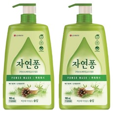 자연퐁 찌든때 걱정없는 솔잎 파워워시 주방세제 용기형, 980ml, 2개