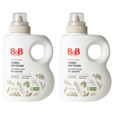 비앤비 유아 무향 비건 섬유유연제 용기형, 1.5L, 2개 2개, 1500ml