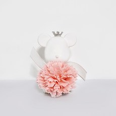 라비다 뉴 카네이션 곰돌이 석고오너먼트 피치 + 석고방향제 리필오일 3ml