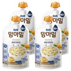 맘마밀 안심밥상 레토르트 이유식, 닭백숙 찹쌀진밥, 140g, 4개