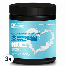 조은약초 초유 단백질 쉐이크 분말, 3개, 300g