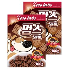 제로랩스 강아지용 시리얼 멍스, 캐롭 맛, 100g, 2개 - 강아지라면