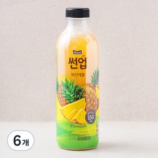 썬업 파인애플 주스, 750ml, 6개
