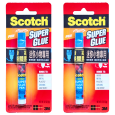 3M Scotch AD126P 迷你小物專用瞬間膠, 筆狀設計 強效黏著, 2個