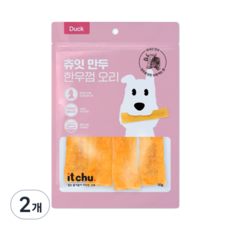 잇츄 츄잇 만두 오리 개껌 랜덤발송, 2개