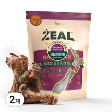 질 ZEAL 뉴질랜드산 강아지 수제간식 덴탈케어, 사슴정강이뼈 300g, 300g, 2개 - 지위픽간식